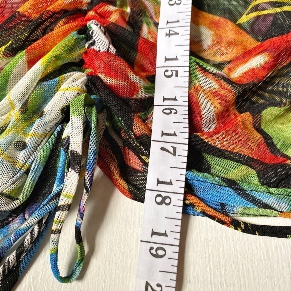 Touch Me Tropical Cropped Puffed Sleeve Top - Picture 10 of 10